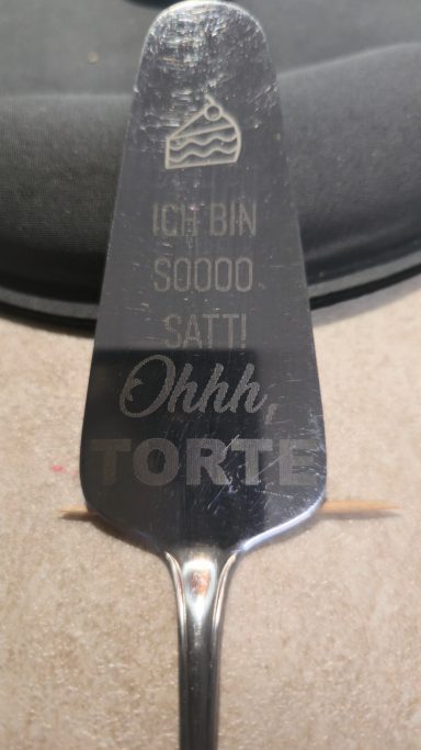 Tortenheber mit Gravur